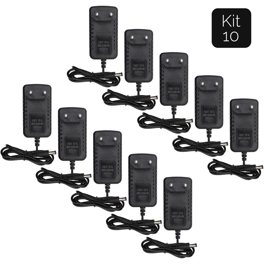 Kit 10 Fontes 12V 3A